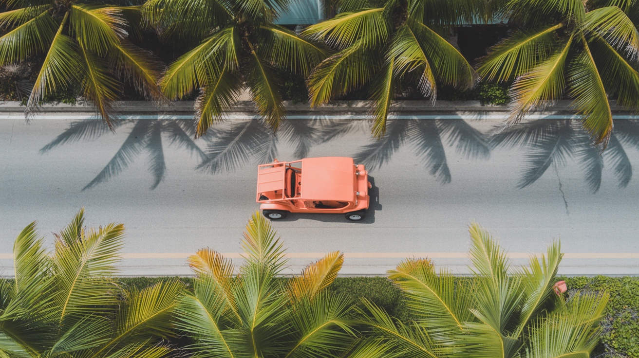 Sunset Coral beach buggy